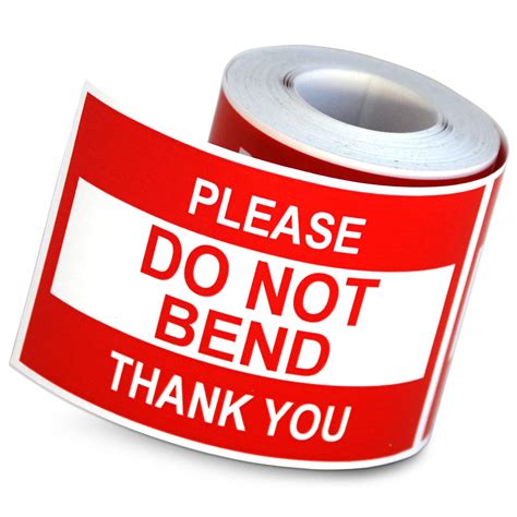 300 Do Not Bend Sticker X Inches Do Not Bend Stickers For Shipping