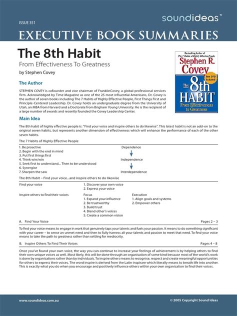 The 8th Habit Stephen Coveypdf Conscience Empowerment