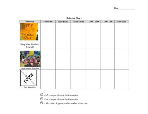 42 Printable Behavior Chart Templates For Kids Templatelab