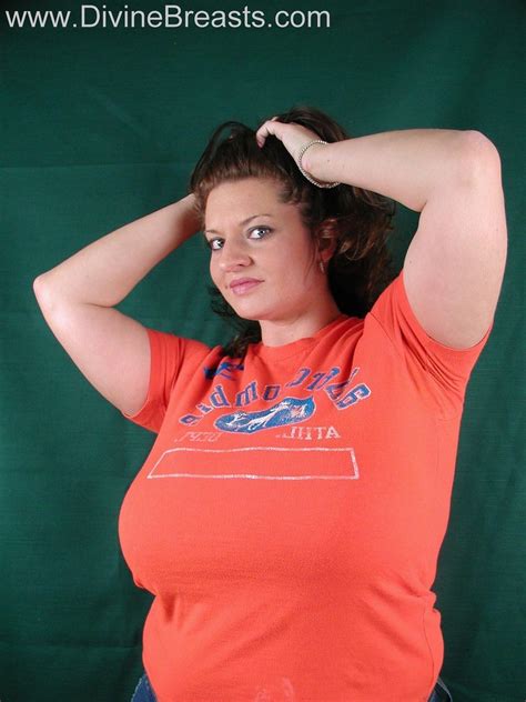 Maria Moore New Big Boob Brunette Milf Orange Shirt Big Tits