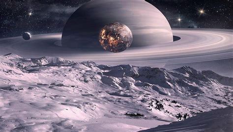 Saturn View Space Finewallpaperseu Planets Art Sci Fi Wallpaper