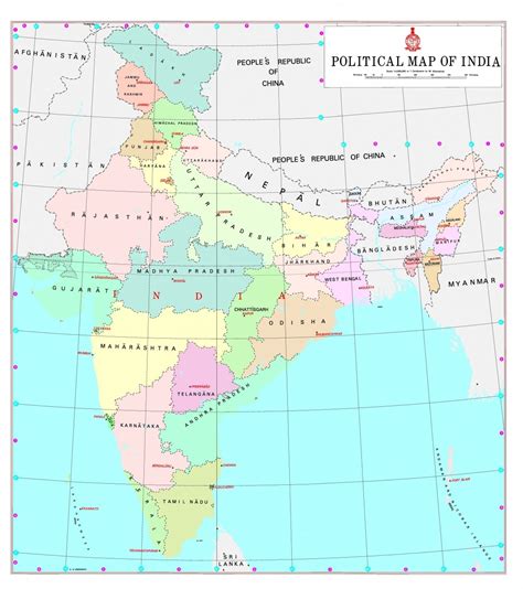 India Political Map Outline With Latitude And Longitude United States Map