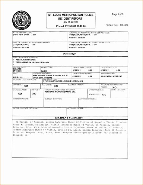 Blank Incident Report form in 2020 | Report template, Incident report form, Incident report