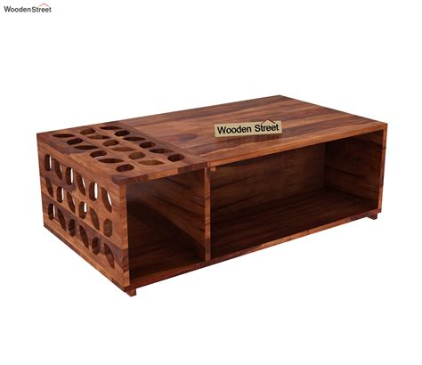 Buy Ziegler Sheesham Wood Coffee Table With Open Storage Honey Finish