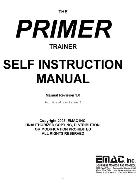 Emac Primer Instruction Manual Pdf Download Manualslib