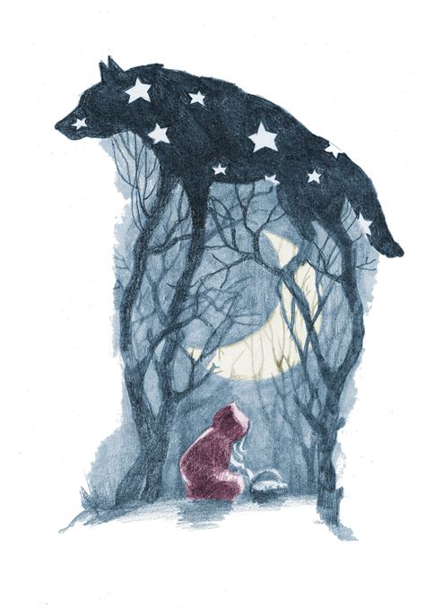 Little Red Riding Hood Drawing Wolf Hood Riding Red Little Story