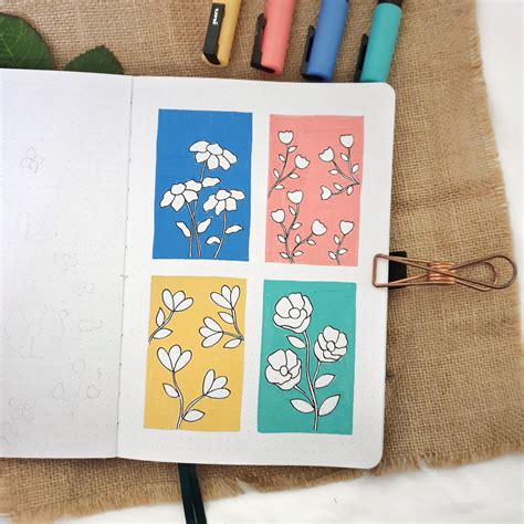 color-block-flower-doodles-illustration-flower-doodles