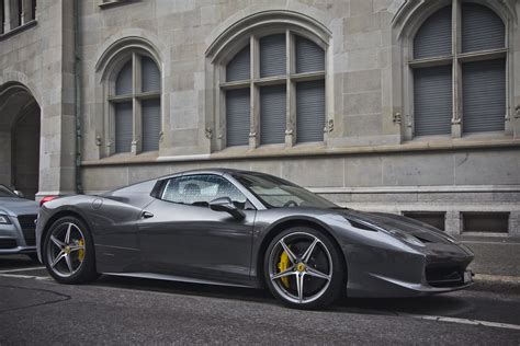 458 Spider Grey Ferrari 458 Italia Spider In Zurich All L Flickr