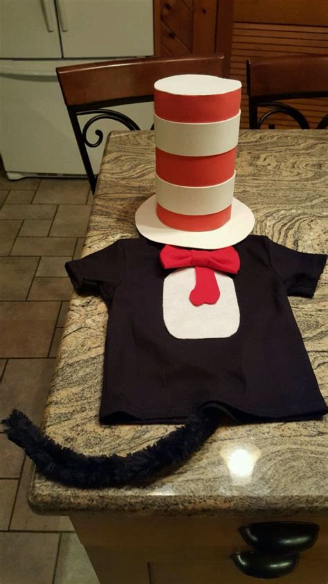 Homemade Costume Cat In The Hat Kids Book Character Costumes Book