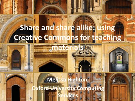 Share And Share Alike Using Creative Commons