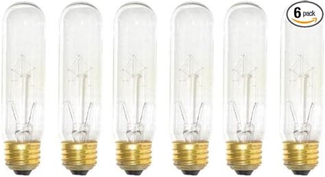 Sterl Lighting Pack Of 6 Bulbs 40 Watt T10 Clear Tubular