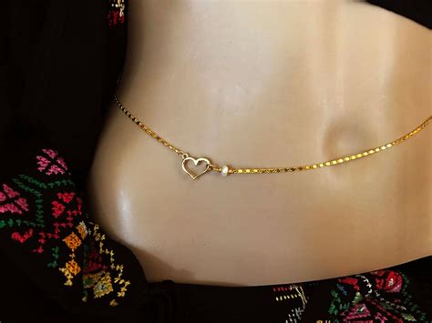 14k Gold Plated Belly Chain Body Jewelry Waist Chain Gold