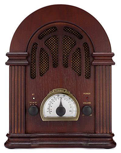 Clearclick Retro Amfm Radio With Bluetooth Classic Wooden Vintage