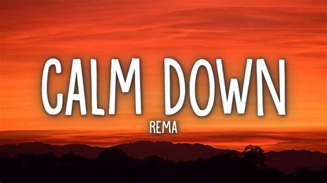 Rema Selena Gomez Calm Down Official Instrumental Lyrics Youtube