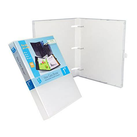 3 Ring Case View Binder With Overlay 10 Inches Clear 3 Pack