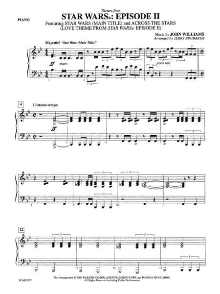 Star Wars Episode Ii Attack Of The Clones Piano Accompaniment By John