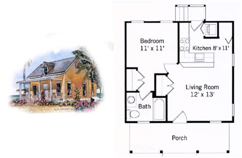 Small House Plans Under 500 Square Feet