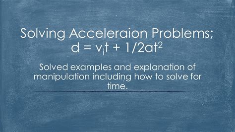 How Do You Find Acceleration From D At The Correct Answer Chiangmaiplaces Net