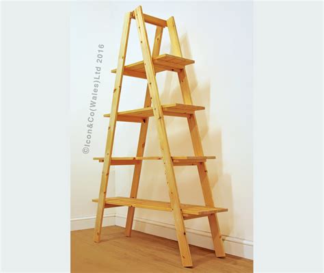 Ladder Shelf 3 Or 4 Tier Shelving Unit Folding A Frame Plant Etsy