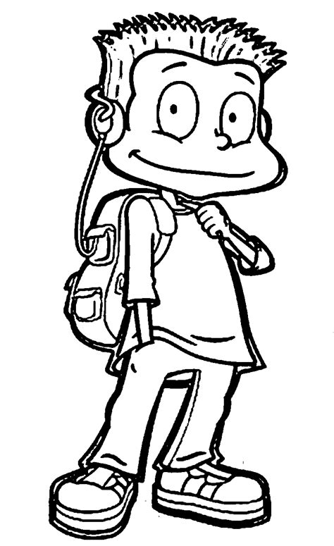 Tommy Rugrats All Grown Up Coloring Page Wecoloringpage Coloring