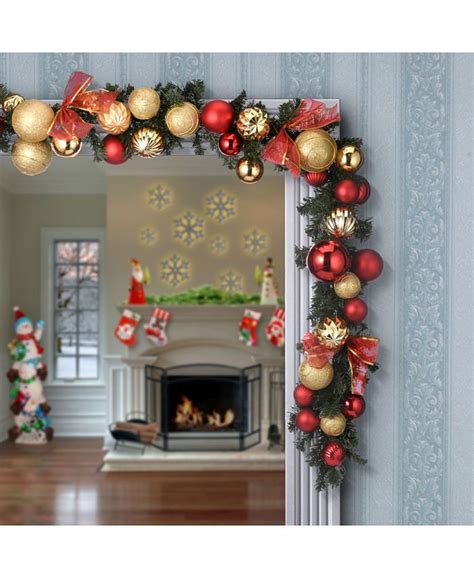 National Tree Company 6 Gold And Red Mixed Ornament Garland And Reviews