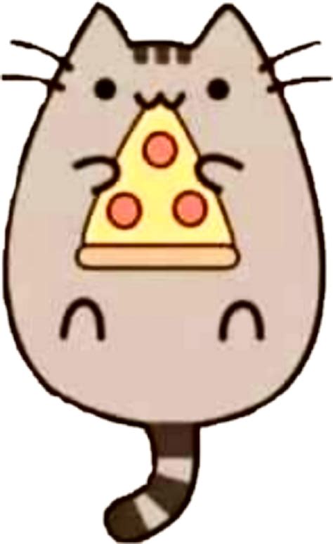 Pusheen Pizza Kitty Cute Cat Pusheen The Cat Eating Pizza Clipart