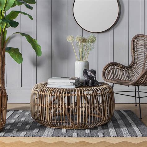 Coffee tables rattan solid side table living room small tea table furniture end table portable leisure standing coffee side table, 23.6×17.7×11.8 end tables (color : Natural Rattan Coffee Table By The Forest & Co | notonthehighstreet.com
