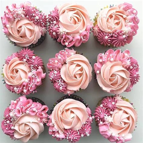 Cupcake Cake Designs Rose Cupcakes Cupcakes Decoration