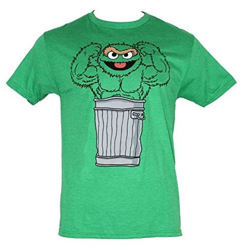 Sesame Street Mens T Shirt Muscle Bound Oscar The Grouch Image Mens Tshirts Shirts Mens Tops