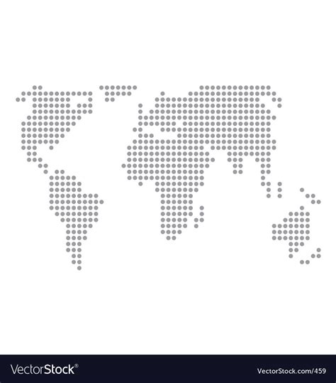 World Map Basic Dots Royalty Free Vector Image