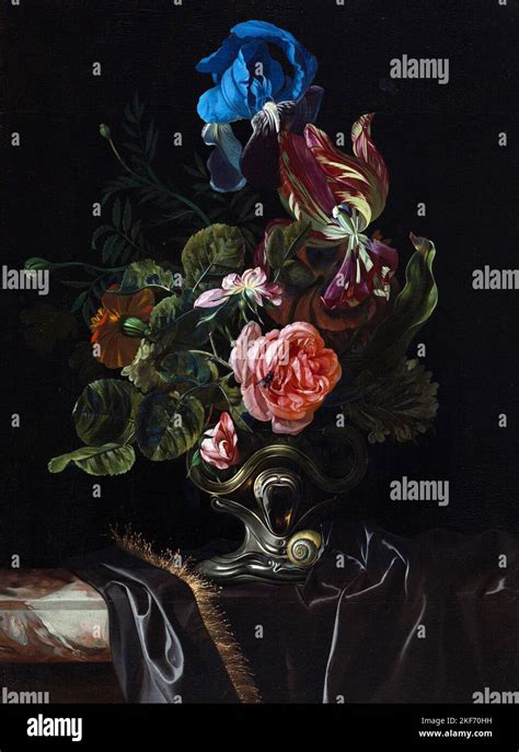 Flowers Still Life By The Dutch Golden Age Painter Willem Van Aelst