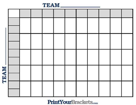 Printable Nfl Football 50 Square Grid Office Pool