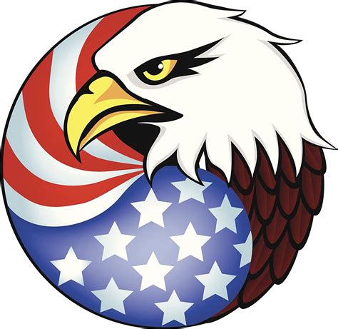 Político Majestic American Bandera Y águila Calva Eagle