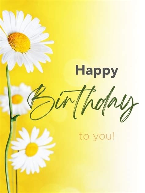Happy Birthday Images Flowers For Her Yellow Color Happy Birthday