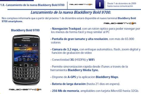 Blackberry Bold 9700 Con Movistar A Partir De Diciembre