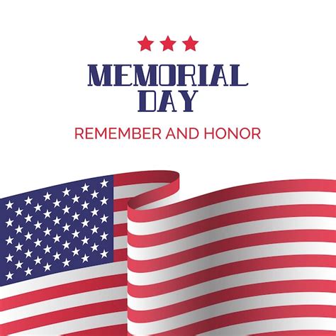 Premium Vector Memorial Day Vector Card Remember And Honor