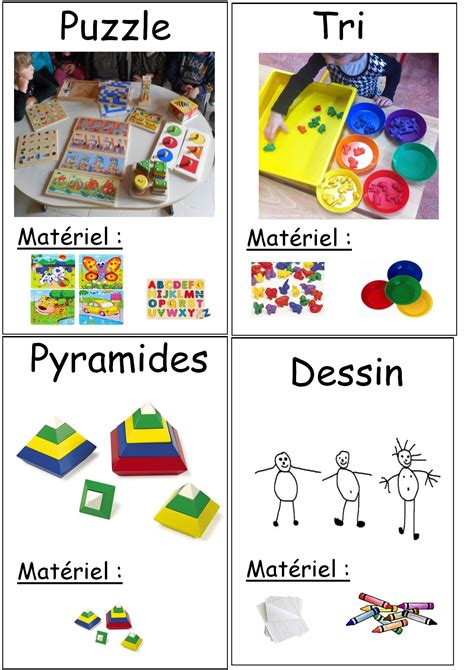 Fiches Ateliers à Poser Plus Play School Activities Toddler Activities