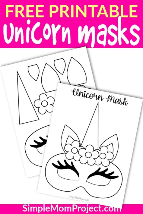 Unicorn Masks To Print And Color Free Printable Its Unicorn Masks To