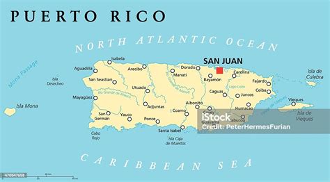 Puerto Rico Political Map Stock Illustration Download Image Now Istock