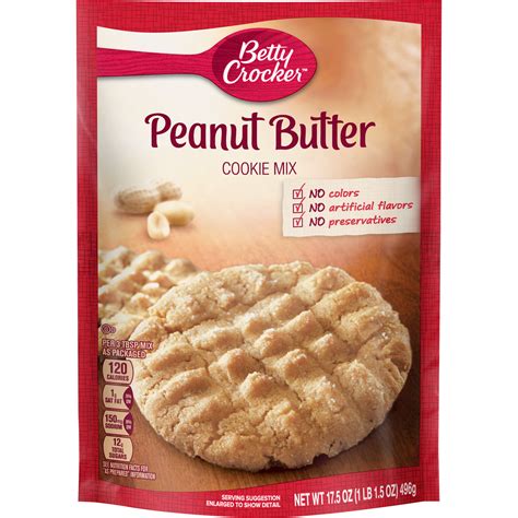 Betty Crocker Baking Mix Peanut Butter Cookie Mix 175 Oz Pouch