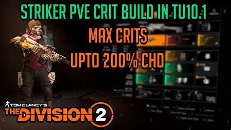 The Division Striker Pve Crit Build In Tu It Melts With Crazy Rpm Youtube