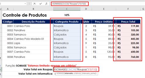 Função SOMASE Aprenda na prática como usar Excel Smart
