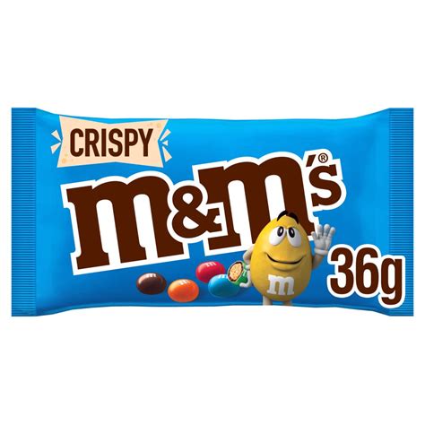 Mandms Crispy Chocolate Bag 36g Pack Of 24 British Chocolate Factory