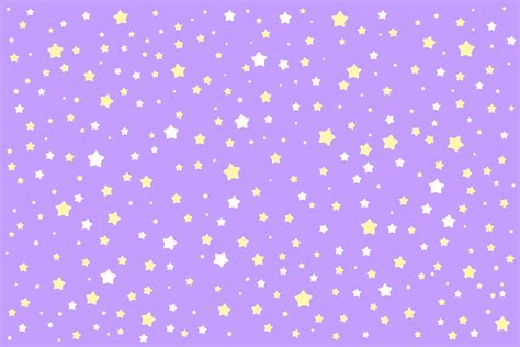 Lots Of Glittering Yellow Stars On A Lovely Pastel Purple Background