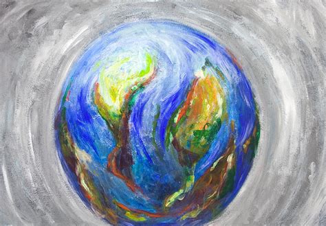 Earth In The Cradle Painting By Kazuya Akimoto Pixels
