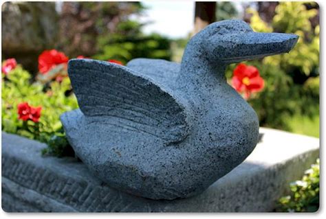 Die erste art von mimp, genannt polymimps, wird seit jahrzehnten für kosmetische zwecke verwendet. Ente Tierfigur Skulptur Granit Stein Gartengestaltung ...