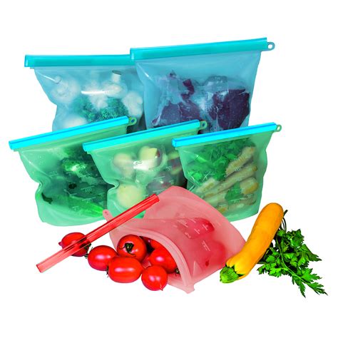 Biebies Reusable Food Grade Silicone Storage Bags Set Of 6