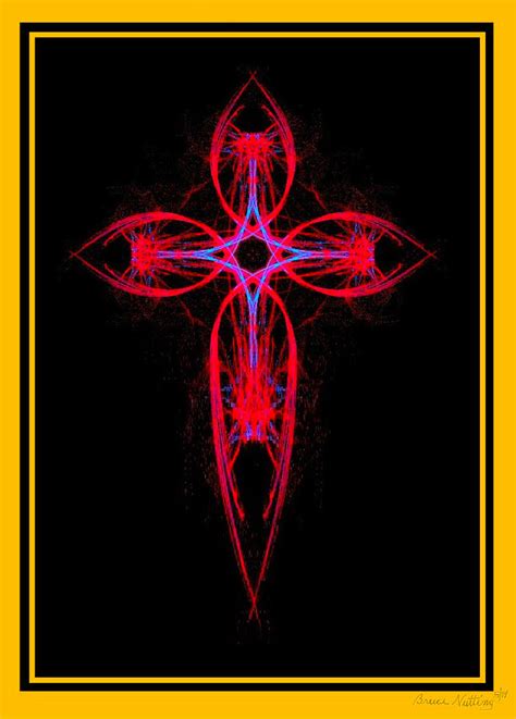 Fractal Cross 3 Painting By Bruce Nutting Fine Art America