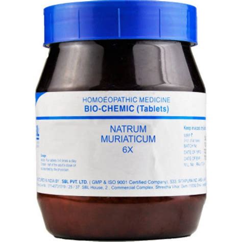 Buy Sbl Homeopathy Natrum Muriaticum Biochemic Tablets Online At Best