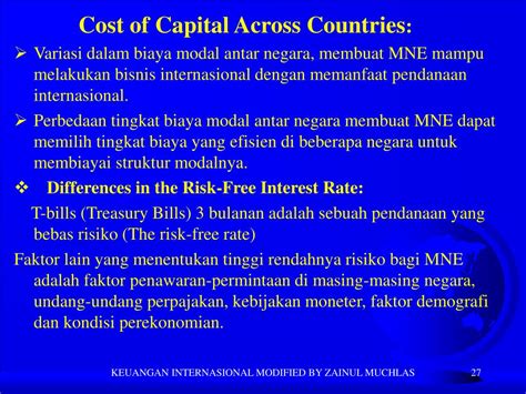 Meski bermanfaat, namun sebaiknya kenali juga pekerja lokal umumnya dipandang memiliki wawasan dan pengetahuan yang lebih sempit daripada orang asing. PPT - Capital Budgeting Multinasional, Biaya Modal dan ...